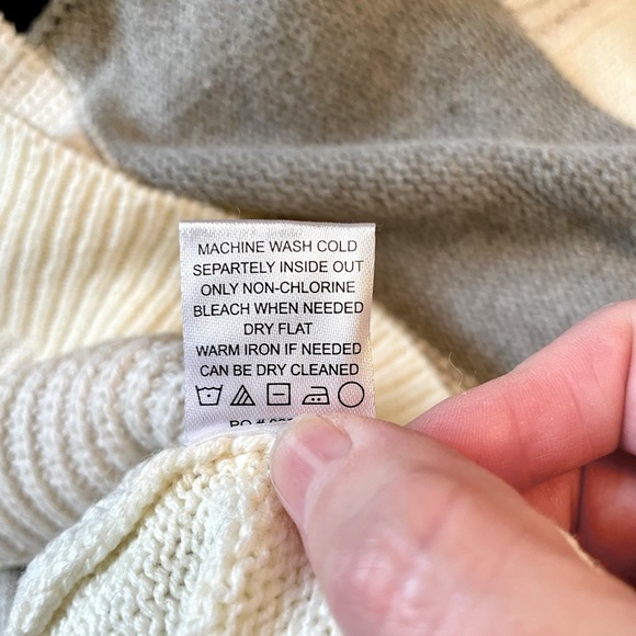 Show Me Your Mumu Size 3X Ember Patchwork Knit Tunic Sweater Cream Black Gray - Picture 11 of 11